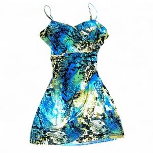 Y2K animal print mini dress